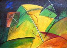 Acrylic painting composition CSanthe 01