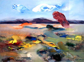Acrylic on canvas by J. M. S. Mani, 2005, 30×24 inches