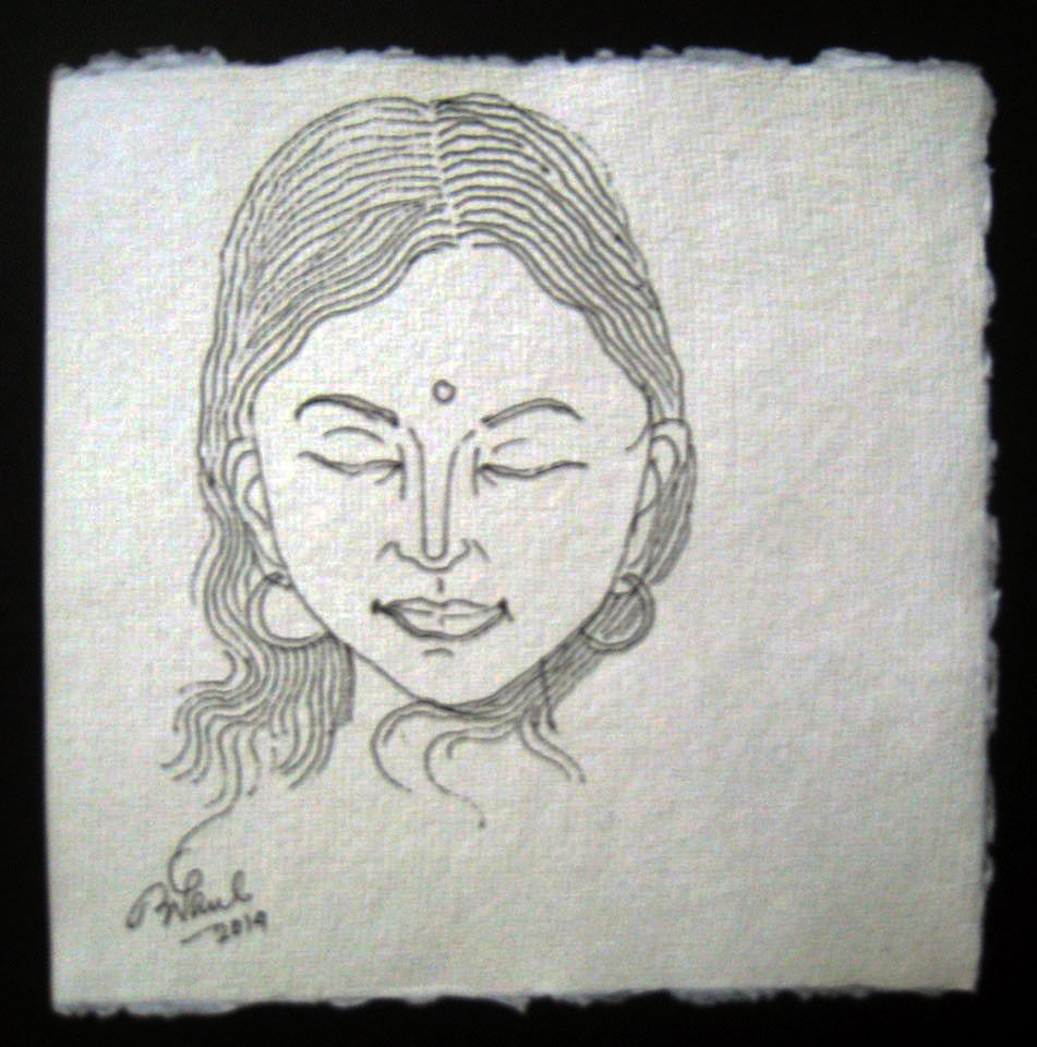 Minimalist miniature pen work design by Biraj Kumar Paul