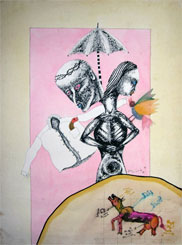 Watercolour on handmade paper by Babu Xavier, October 1990 (b), 20×28 inches