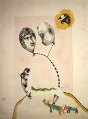 Watercolour on handmade paper by Babu Xavier, October 1990 (c), 20×28 inches