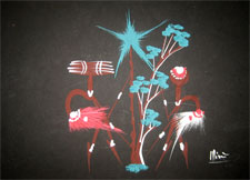 Acrylic on black stock card Dry_02