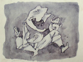 Fine Art item by M F Husain