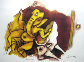 Fine Art item by M F Husain