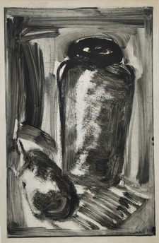 Still life watercolour on paper by J. M. S. Mani, 2005, 12×18 inches
