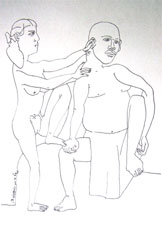 Pencil on rice paper by Laxma Goud, 2006, 22×31 inches