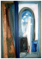 Oil on canvas by J. M. S. Mani, 2004, 18×18 inches
