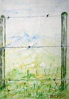 Handmade paper watercolor work by Naveen