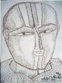 Pastels on handmade paper by Thota Vaikuntam, 2006, 10.5×13.5 inches — sold