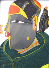 Acrylic on canvas by Thota Vaikuntam, 2005, 8×10 inches — sold