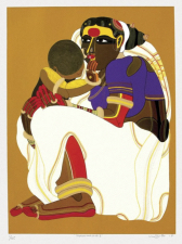Female figure charcoal on canvas by Thota Vaikuntam, 2006, 18×24 inches